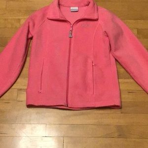 Columbia pink full zip jacket size 14/16